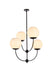 Elegant Lighting - LD653D30BK - Four Light Pendant - Lennon - Black And White