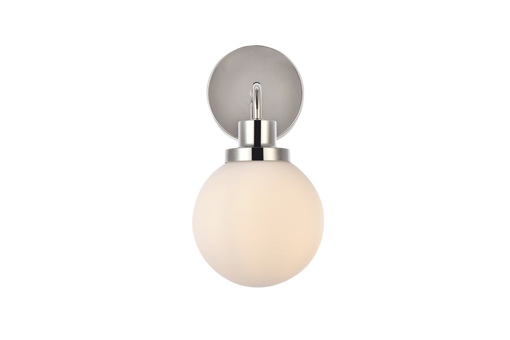 Elegant Lighting - LD7030W8PN - One Light Bath - Hanson - Polished Nickel And Frosted Shade