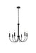 Elegant Lighting - LD7040D26BK - Six Light Pendant - Brielle - Black