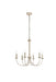 Elegant Lighting - LD7040D26WD - Six Light Pendant - Brielle - Weathered Dove