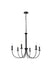 Elegant Lighting - LD7041D32BK - Six Light Pendant - Brielle - Black