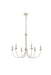 Elegant Lighting - LD7041D32WD - Six Light Pendant - Brielle - Weathered Dove