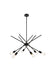 Elegant Lighting - LD7054D32BK - Six Light Pendant - Armin - Black