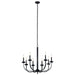 Kichler - 52388BK - Eight Light Chandelier - Kennewick - Black