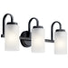 Kichler - 55087BK - Three Light Bath - Kennewick - Black