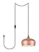 Elegant Lighting - LDPG2003HG - One Light Plug in Pendant - Nora - Honey Gold