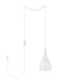 Elegant Lighting - LDPG2001WH - One Light Plug in Pendant - Nora - White