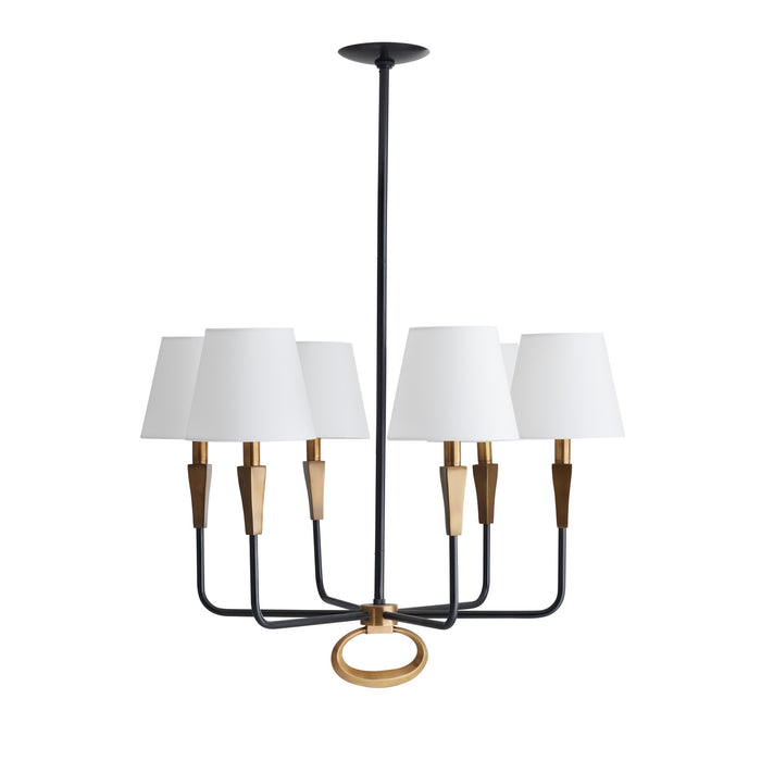 Arteriors - 82017 - Six Light Chandelier - Jeremiah - English Bronze