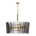 Arteriors - 89066 - Eight Light Chandelier - Klaus - Smoke