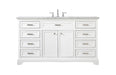 Elegant Lighting - VF15060WH - Single Bathroom Vanity - Americana - White