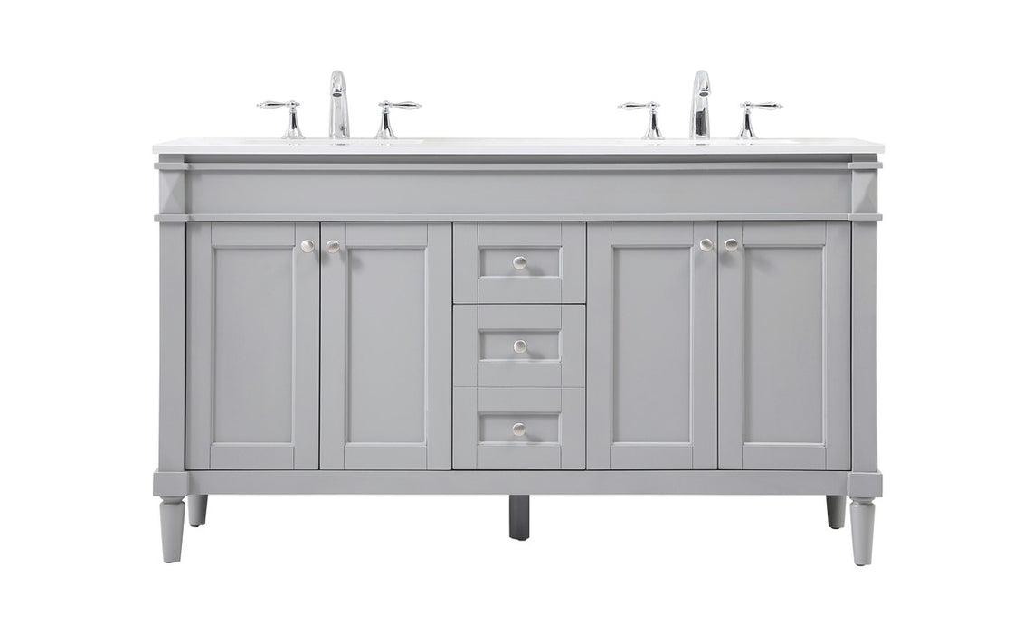 Elegant Lighting - VF31860DGR - Double Bathroom Vanity - Bennett - Grey