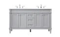 Elegant Lighting - VF31860DGR - Double Bathroom Vanity - Bennett - Grey