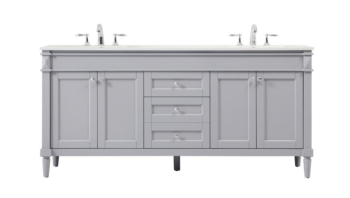 Elegant Lighting - VF31872DGR - Double Bathroom Vanity - Bennett - Grey