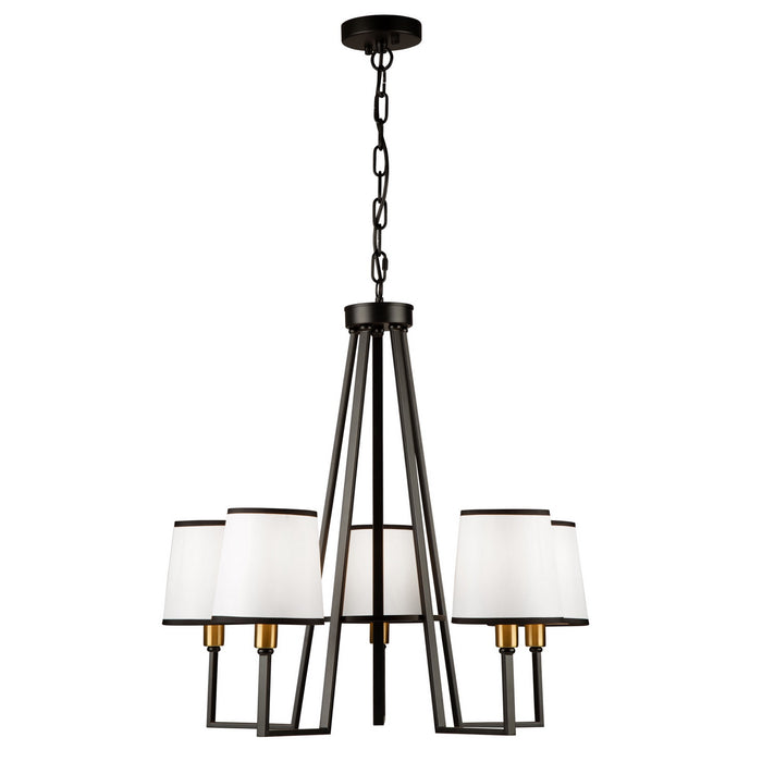 Artcraft - SC13345BK - Five Light Chandelier - Coco - Gold, Black