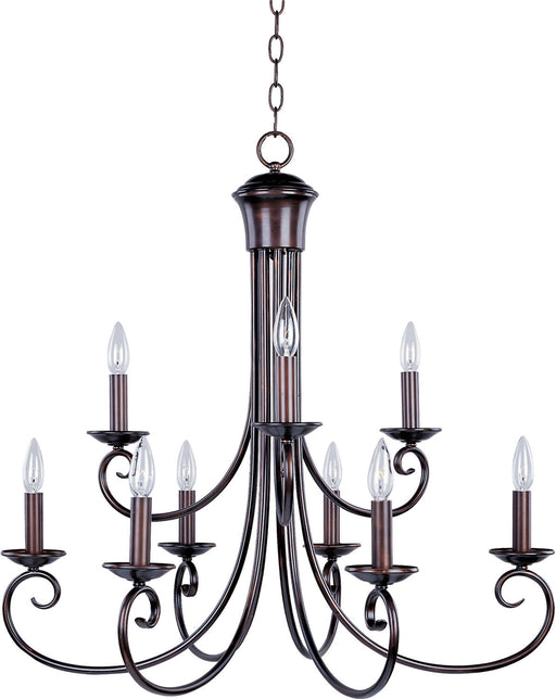 Maxim - 70006OI - Nine Light Chandelier - Loft - Oil Rubbed Bronze