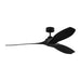 Visual Comfort Fan - 3CLNCSM60MBK - 60``Ceiling Fan - Collins Coastal 60 Smart - Midnight Black