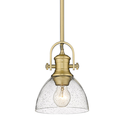 Golden - 3118-M1L BCB-SD - One Light Mini Pendant - Hines BCB - Brushed Champagne Bronze