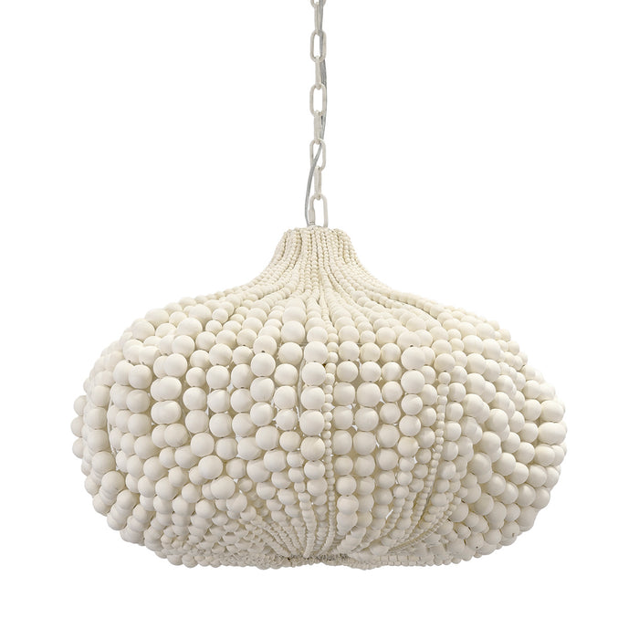 Palecek - 2038-05 - Three Light Pendant - Point Dume - Cream