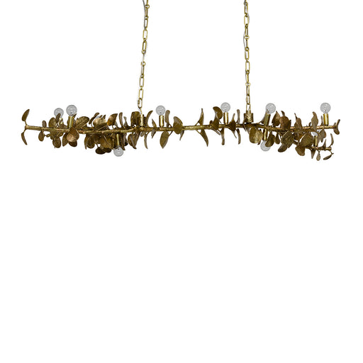 Palecek - 2475-79 - Ten Light Chandelier - Eucalyptus - Satin Brass