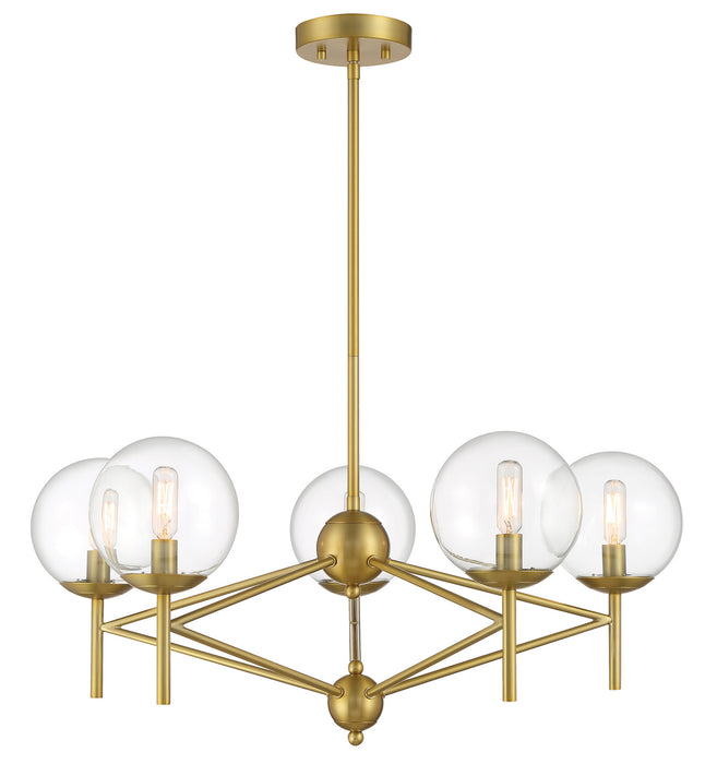 Minka-Lavery - 2795-695 - Five Light Pendant - Auresa - Soft Brass