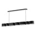 Corbett Lighting - 393-54-SBK/SS - Seven Light Linear - Opal - Soft Black/Stainless Steel