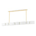 Corbett Lighting - 393-54-SWH/VB - Seven Light Linear - Opal - Soft White/Vintage Brass