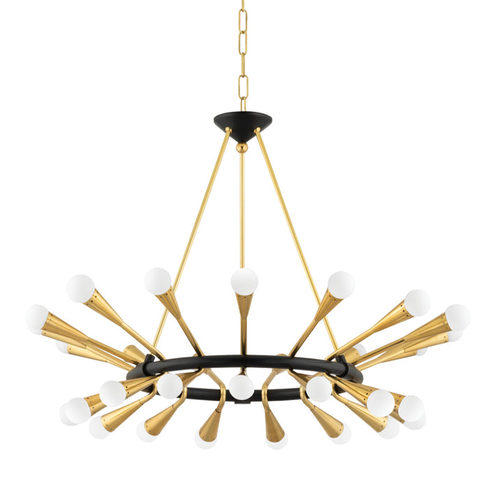 Corbett Lighting - 401-30-VPB/BBR - 30 Light Chandelier - Aries - Vintage Polished Brass/Deep Bronze