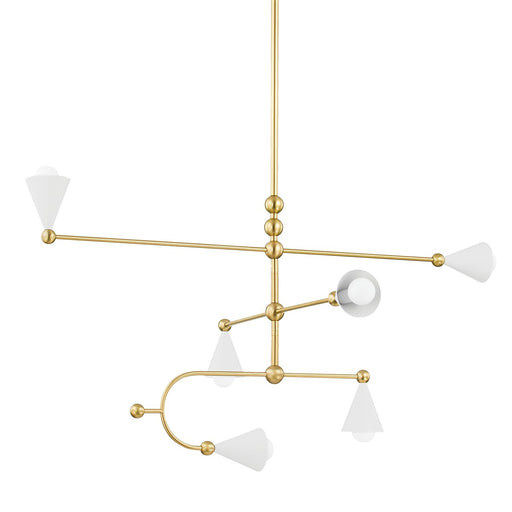 Mitzi - H681806-AGB/SWH - Six Light Chandelier - Hikari - Aged Brass/Soft White