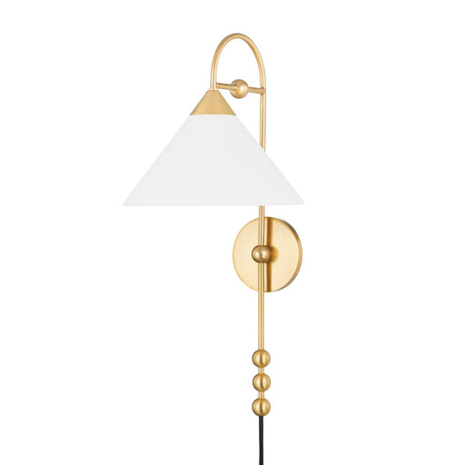 Mitzi - HL682201-AGB - One Light Wall Sconce - Sang - Aged Brass