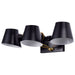 Nuvo Lighting - 60-7383 - Three Light Vanity - Baxter - Black / Burnished Brass