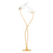 Hudson Valley - KBS1749401-GL/TWH - Two Light Floor Lamp - Frond - Gold Leaf/Textured On White Combo