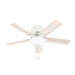 Hunter - 51588 - 44"Ceiling Fan - Fitzgerald - Matte White