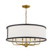 Kichler - 52466NBR - Six Light Chandelier - Heddle - Natural Brass
