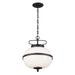 Kichler - 52478BKT - Two Light Pendant - Opal - Textured Black
