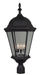 Craftmade - Z555-TB - Three Light Post Mount - Straight Glass Cast - Textured Black