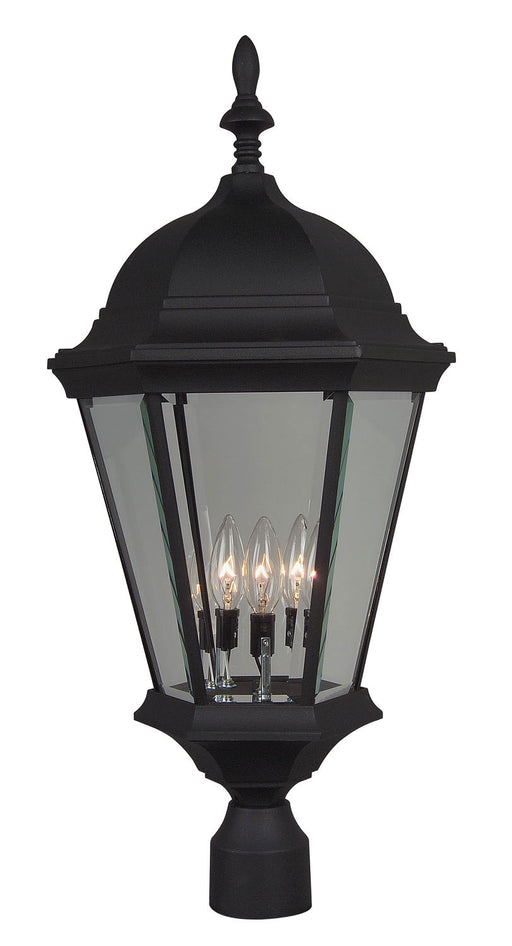 Craftmade - Z555-TB - Three Light Post Mount - Straight Glass Cast - Textured Black