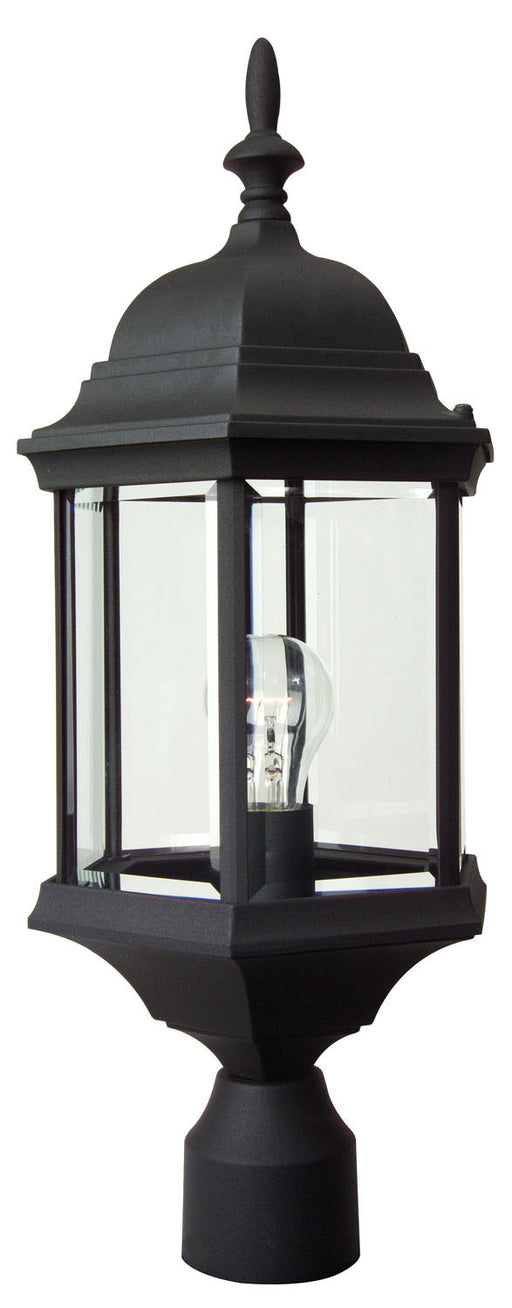 Craftmade - Z695-TB - One Light Post Mount - Hex Style Cast - Textured Black