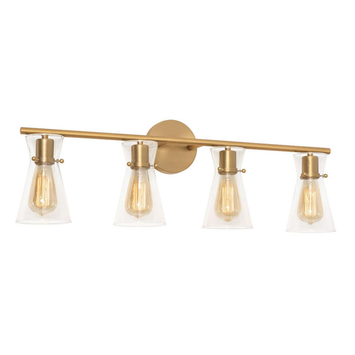 AFX Lighting - AMDV3310MBSB - Four Light Vanity - Amanda - Satin Brass