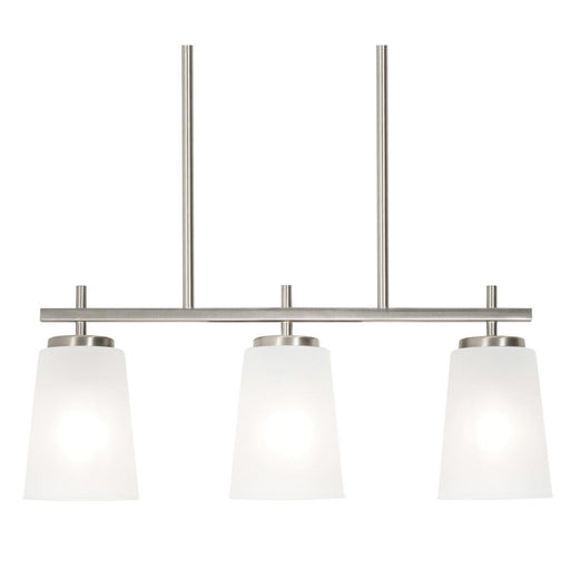 AFX Lighting - JNNP0523MBSN - Three Light Linear Pendant - Joanna - Satin Nickel