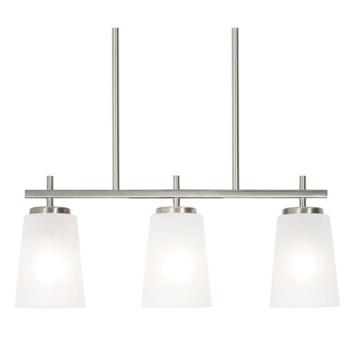 AFX Lighting - JNNP0523MBSN - Three Light Linear Pendant - Joanna - Satin Nickel