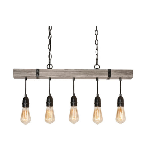 AFX Lighting - NOAP3010MBDG - Five Light Pendant - Noah - Distressed Grey and Black