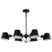 Nuvo Lighting - 60-7386 - Six Light Chandelier - Baxter - Black / Burnished Brass
