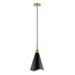 Nuvo Lighting - 60-7470 - One Light Pendant - Tango - Matte Black / Burnished Brass