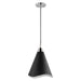Nuvo Lighting - 60-7475 - One Light Pendant - Tango - Matte Black / Polished Nickel