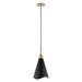 Nuvo Lighting - 60-7476 - One Light Pendant - Tango - Matte Black / Burnished Brass