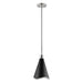 Nuvo Lighting - 60-7478 - One Light Pendant - Tango - Matte Black / Polished Nickel