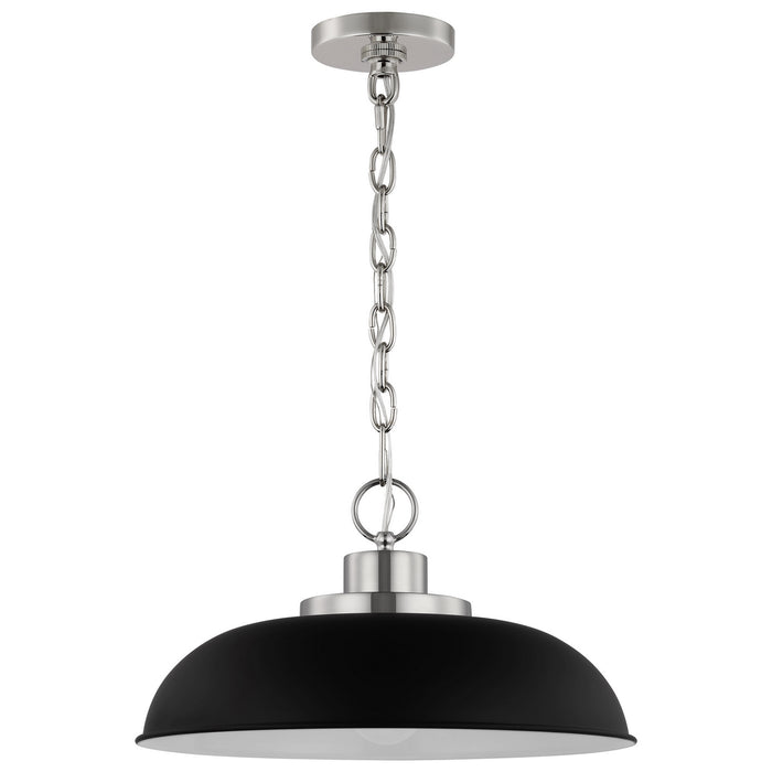 Nuvo Lighting - 60-7482 - One Light Pendant - Colony - Matte Black / Polished Nickel