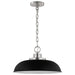 Nuvo Lighting - 60-7482 - One Light Pendant - Colony - Matte Black / Polished Nickel