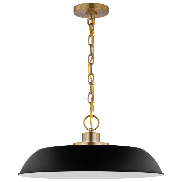 Nuvo Lighting - 60-7484 - One Light Pendant - Colony - Matte Black / Burnished Brass