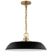 Nuvo Lighting - 60-7484 - One Light Pendant - Colony - Matte Black / Burnished Brass
